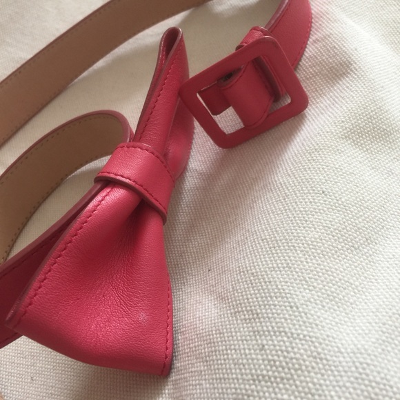 Talula Pink Leather Belt with Removable Bow sz S - Picture 5 of 5